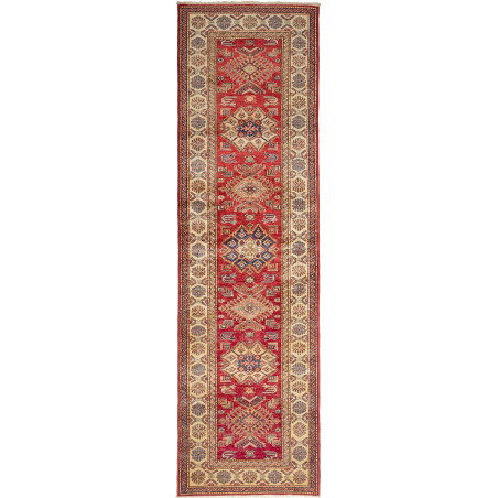 Tappeto Kazak Fine Pakistan Geometrico Rosso Terracotta Crem