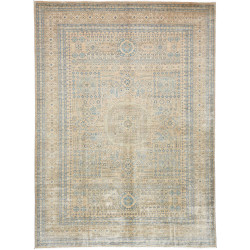 Tappeto Mamlouk Pakistan Geometrico Beige Blu Pastello 247x3