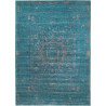 Tappeto Mamlouk Pakistan Geometrico Verde Acqua Blu Ottanio