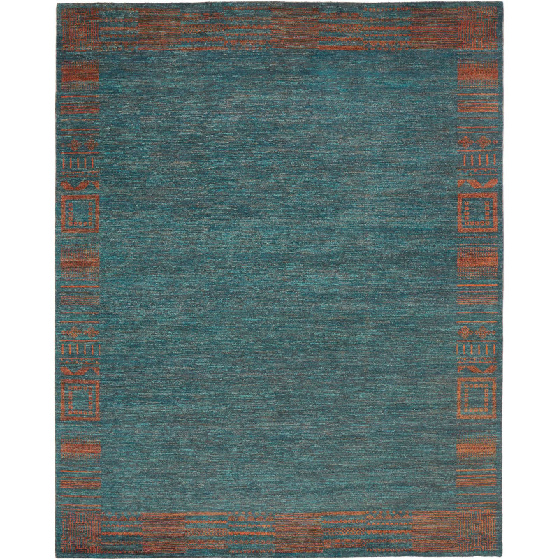 Tappeto Royal Gabbeh Pakistan Astratto Verde Petrolio Ottani