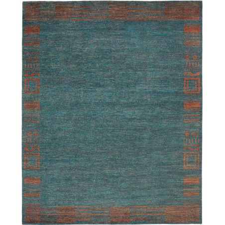 Tappeto Royal Gabbeh Pakistan Astratto Verde Petrolio Ottani