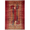 Tappeto Siva Pakistan Geometrico Rosso Arancione Oro Beige B