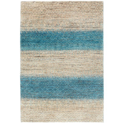 Tappeto Royal Gabbeh Pakistan Geometrico Beige Blu Turchese