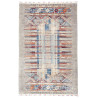 Tappeto Siva Pakistan Geometrico Grigio Blu Rosso Arancio Cr