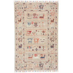 Tappeto Rubin Pakistan Geometrico Beige Sabbia Terracotta Bl