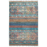 Tappeto Rubin Pakistan A Righe Blu Marino Turchese Arancio T