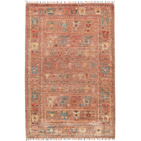 Tappeto Rubin Pakistan Astratto Terracotta Multicolore 99x15