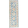 Tappeto Kazak Afghanistan Astratto Blu Denim Pesca Tenue Cre