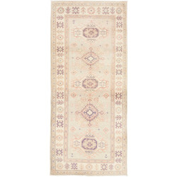 Tappeto Kazak Afghanistan Astratto Grigio Beige Rosa Antico
