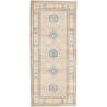 Tappeto Kazak Afghanistan Floreale Grigio Chiaro Beige Crema