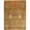 Tappeto Shahi Pakistan Floreale Marrone Ocra Rosa Fucsia Azz