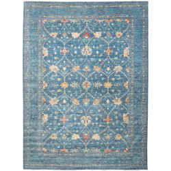 Tappeto Zigler Fine Pakistan Floreale Blu Turchese Crema Ros