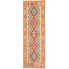 Tappeto Kilim Afghanistan Astratto Arancio Rosso Turchese Ro