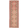Tappeto Kilim Afghanistan Geometrico Rosso Mattone Beige Ver