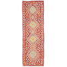 Tappeto Kilim Afghanistan Medaglione Rosso Mattone Crema Azz