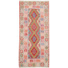 Tappeto Kilim Afghanistan Astratto Rosa Chiaro Azzurro Crema