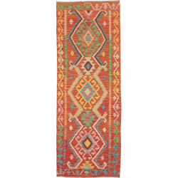 Tappeto Kilim Afghanistan Astratto Arancio Terracotta Turche