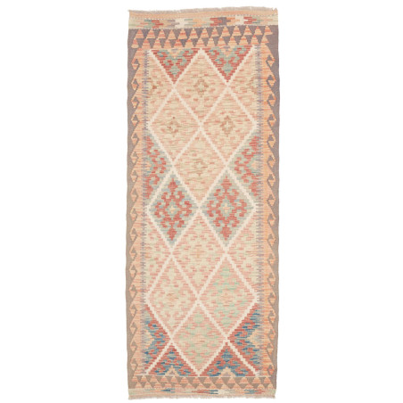 Tappeto Kilim Afghanistan Astratto Rosa Pesca Beige Verde Ac