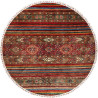 Tappeto Samarkand Pakistan Astratto Rosso Blu Marrone Beige