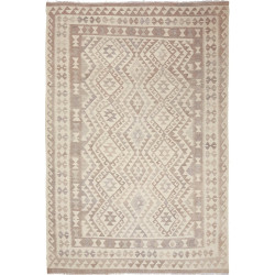 Tappeto Kilim Afghanistan Astratto Beige Sabbia Crema Marron