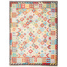 Tappeto Kilim Afghanistan Geometrico Beige Crema Rosso Aranc