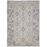 Tappeto Kilim Afghanistan Astratto Blues Cream Marrone 204x2