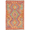 Tappeto Kilim Afghanistan Astratto Pesca Corallo Giallo Viol