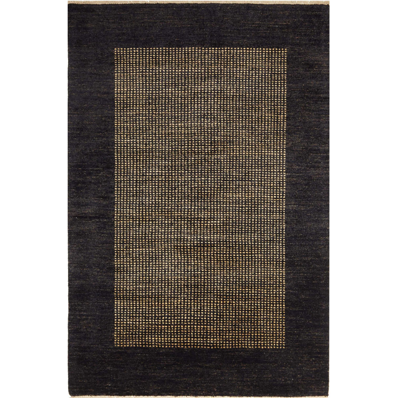 Tappeto Shayan Pakistan Astratto Nero Antracite Beige Sabbia