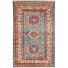 Tappeto Kazak Fine Pakistan Floreale Blu Terracotta Rosso Cr