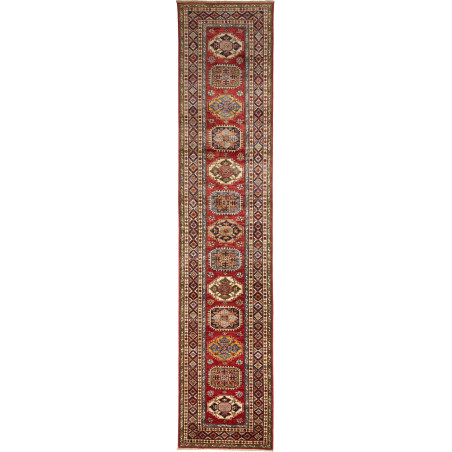 Tappeto Kazak Fine Pakistan Astratto Rosso Beige Marrone Ver