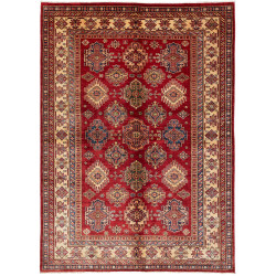 Tappeto Kazak Fine Pakistan Astratto Rosso Bordeaux Crema Be