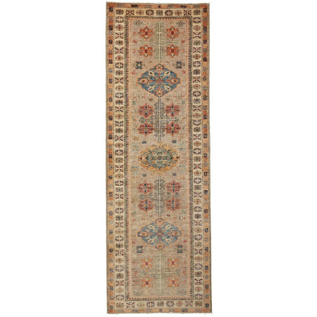 Tappeto Kazak Fine Pakistan Astratto Beige Taupe Arancione R