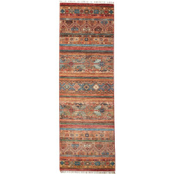 Tappeto Samarkand Pakistan Astratto Terracotta Blu Teal Beig