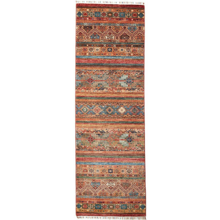 Tappeto Samarkand Pakistan Astratto Terracotta Blu Teal Beig