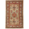 Tappeto Kazak Fine Pakistan Floreale Verde Salvia Bordeaux C