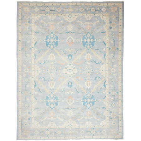 Tappeto Malka Pakistan Floreale Azzurro Chiaro Grigio Blu Tu