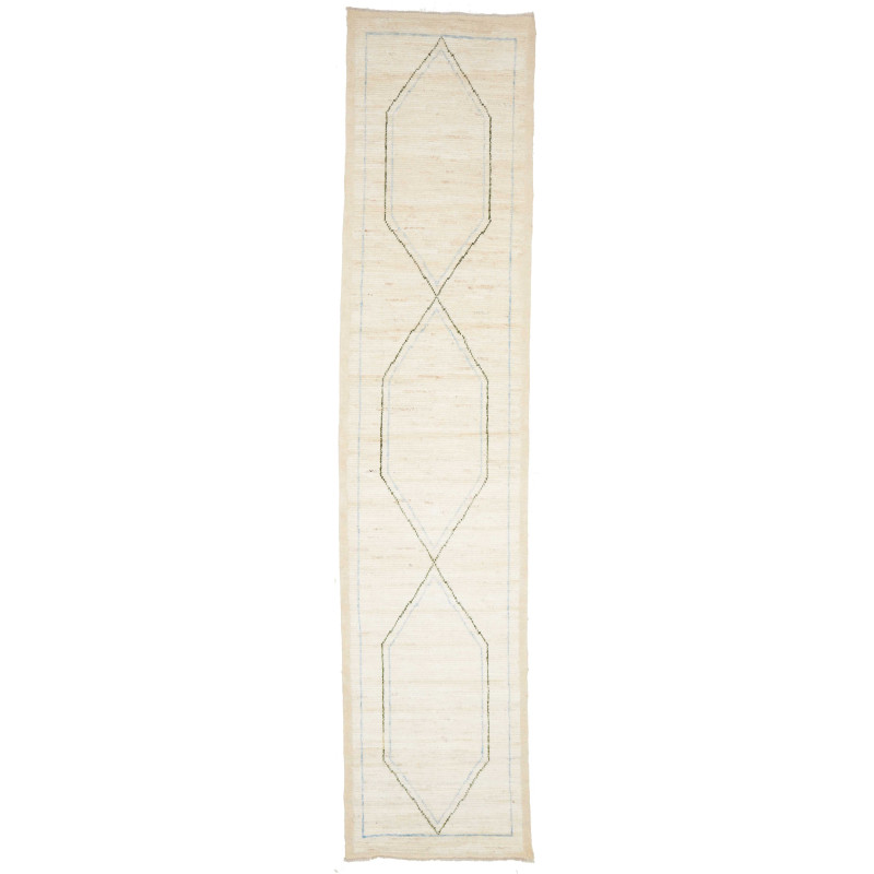 Tappeto Gabbeh Marrakech Pakistan Astratto Bianco Crema Grig