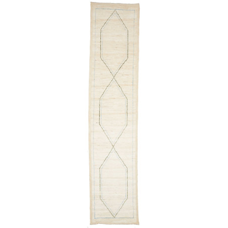 Tappeto Gabbeh Marrakech Pakistan Astratto Bianco Crema Grig