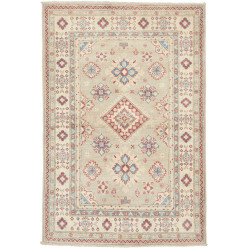 Tappeto Kazak Afghanistan Geometrico Grigio Verde Rosso Blu