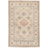 Tappeto Kazak Afghanistan Geometrico Grigio Verde Rosso Blu