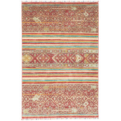 Tappeto Samarkand Pakistan Astratto Rosso Terracotta Beige C