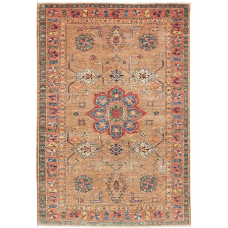 Tappeto Kazak Fine Pakistan Medaglione Marrone Terracotta Ro