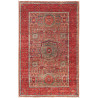 Tappeto Mamlouk Pakistan Geometrico Rosso Petrolio Beige Oro