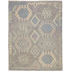 Tappeto Kilim Afghanistan Astratto Grigio Blu Celeste Lavand