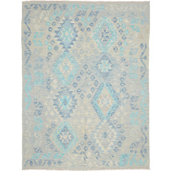 Tappeto Kilim Afghanistan Astratto Grigio Chiaro Blu Cielo B