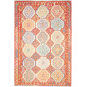 Tappeto Kilim Afghanistan Astratto Terracotta Arancio Blu Gi