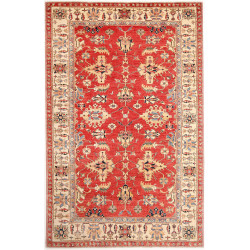 Tappeto Kazak Fine Pakistan Astratto Rosso Beige 202x307 Cm
