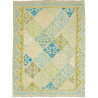 Tappeto Kilim Afghanistan Geometrico Verde Chiaro Azzurro Pa