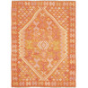 Tappeto Kilim Afghanistan Astratto Arancio Pesca Rosa Giallo