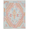 Tappeto Kilim Afghanistan Geometrico Celeste Corallo Pesca R